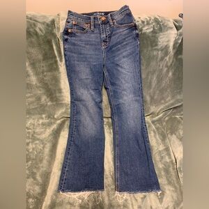 J Crew Petite Slim Demi Boot Jeans Frayed